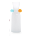 Contempo White Art Glass Vase Teal/Orange 6.5"