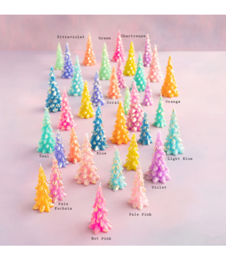 One Hundred 80 Degrees Rainbow Tree Candle Medium 6.75"