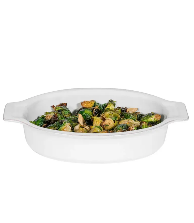 Puro 12" Medium Oval Baker - Whitewash