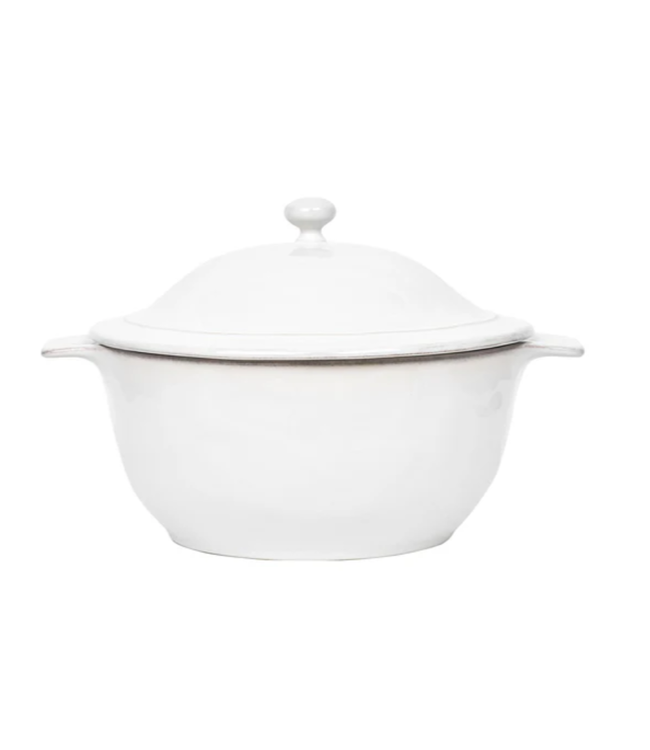 Puro 12" Casserole with Lid - Whitewash
