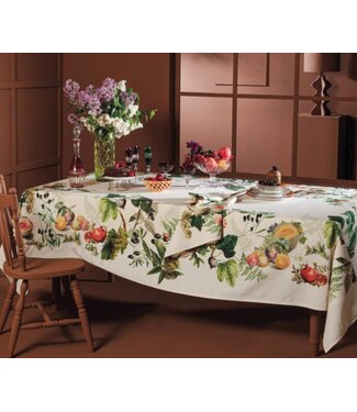 Garnier Thiebaut Abondance D'automne Naturel Tablecloth 61''x120'' 50% Cotton 50% Linen
