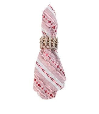 Juliska Villa Stripe Napkin - Red/White