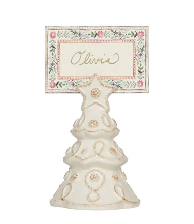 Berry & Thread Tree Place Card Holder Set/4 - Whitewash