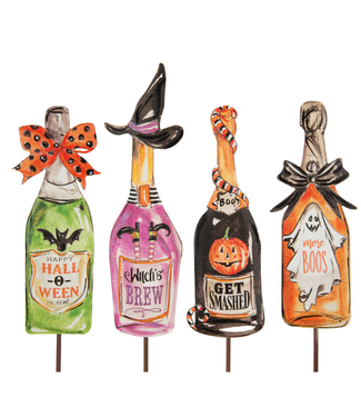 The Round Top Collection Spooky Wine Bottle - Happy Halloween