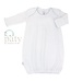 Paty Knit Overlap Shoulder Gown Blue No Bow