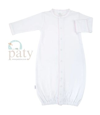 Paty Pima Converter  White w/ Pink Trim