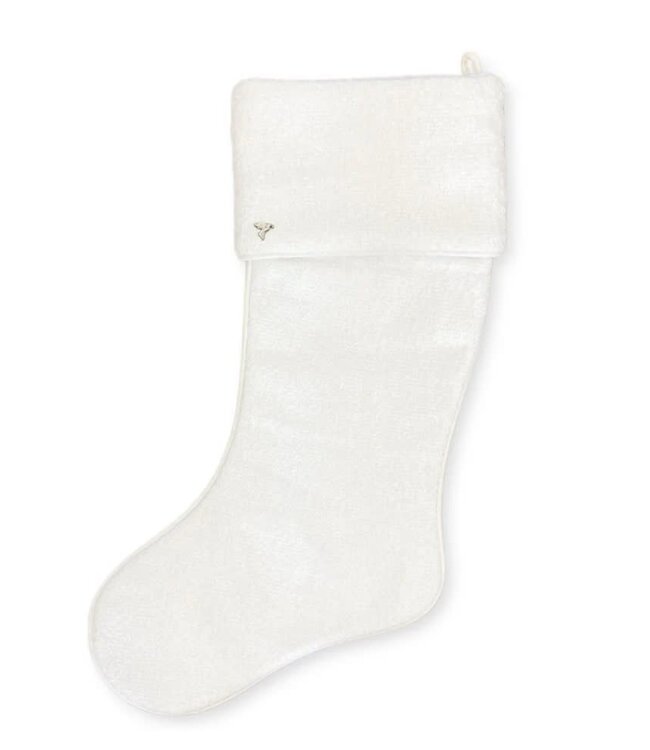 White Boucle Stocking