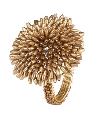 Bodrum Pompon Gold Napkin Ring p/4