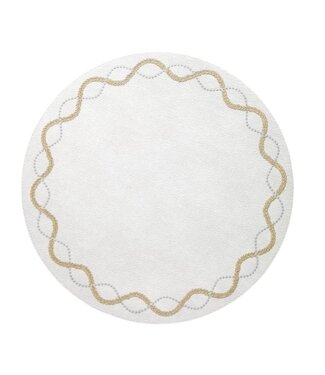 Bodrum Olympia Gold Silver Round Mats p/4