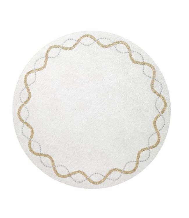 Olympia Gold Silver Round Mats p/4