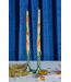 Still Life Hand-Painted Ceramic Candleholder (Set of 2)