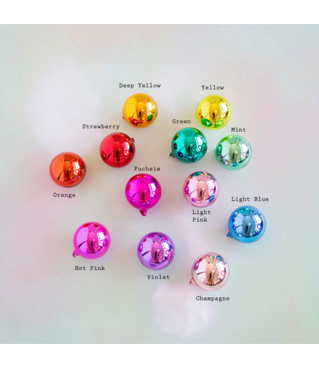 Rainbow Reflective Ball Ornament, 4"