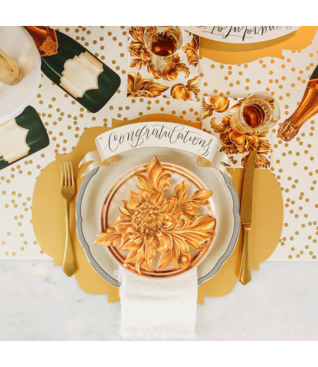 Gold Confetti Runner Table Runner - 20" x 25'
