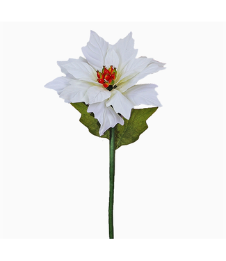 Flora Bunda Inc 15" Artificial Faux Poinsettia with Stem