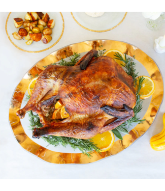 Annie Glass Turkey Platter Ruffle