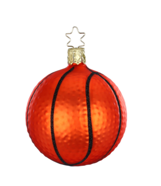 Inge-Glas Basketball Ornament, 3''