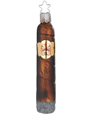 Inge-Glas Cigar Ornament, 4.4"