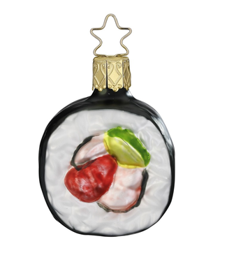 Inge-Glas Futo Maki Ornament, 2.2''