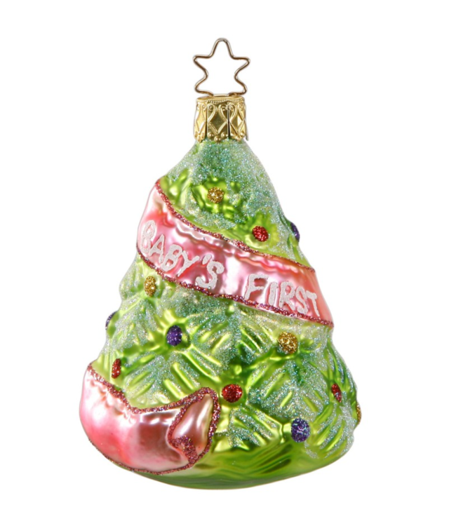 Baby's First Christmas Pink Ornament, 3.6"