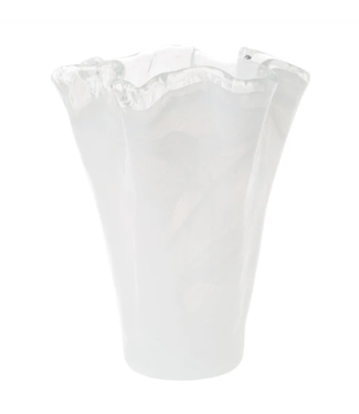 Vietri Medium White Onda Vase
