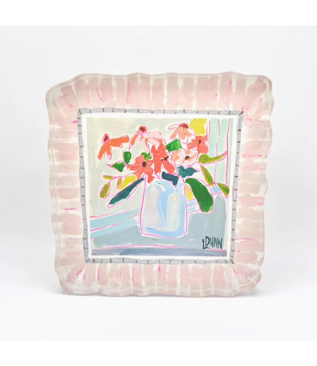 Coral Pop Acrylic Block