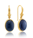 Cleopatra Oval Drop Earrings - Blue Labradorite