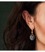 Cleopatra Oval Drop Earrings - Blue Labradorite