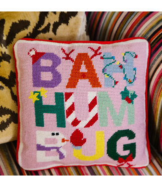 Furbish Bah Humbug Needlepoint Pillow