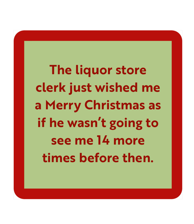 Xmas Liquor Store Coaster