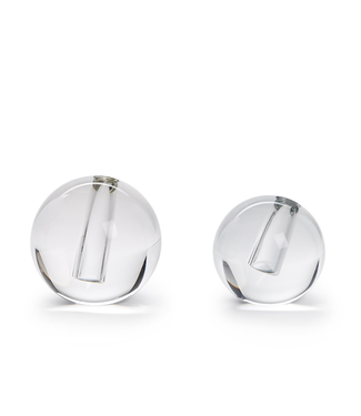 Two's Company Crystal Round Vase Small