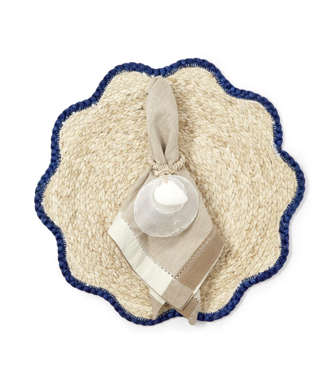 Seagrass Scalloped Edge Placemats - Set of 4