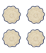 Seagrass Scalloped Edge Placemats - Set of 4