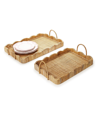 Two's Company Scalloped Edge Tray