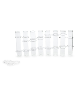 Two's Company Set of 8 Hinged Tube Flower Vases