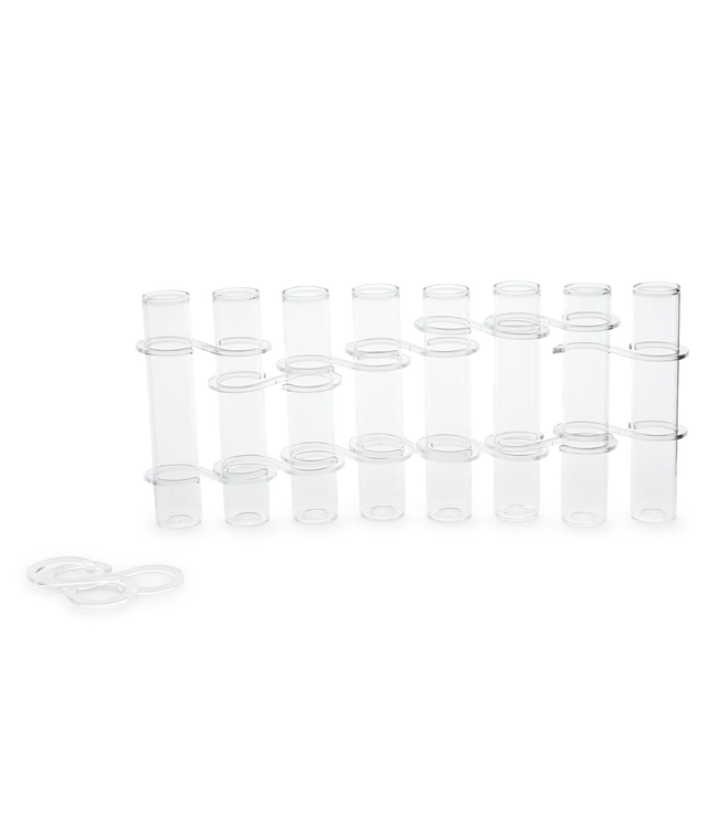 Set of 8 Hinged Tube Flower Vases