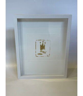 Claudia Nelson Small Gold Crown with Green Accents 15x12