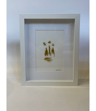 Claudia Nelson Small Gold Crown with Green Accents 11x9