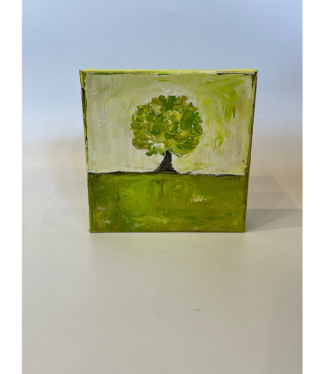 Green Tree Painting 6x6