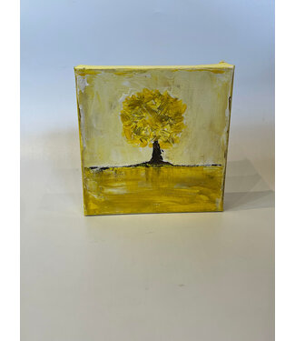 Claudia Nelson Yellow Tree Painting 6x6