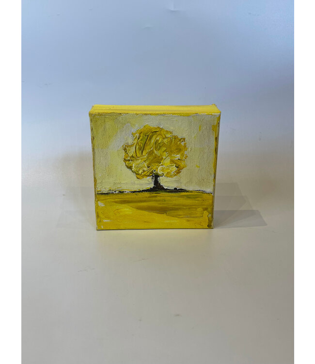Yellow Tree Painting 5x5