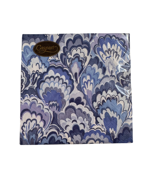 Marbled Ceramica Indigo Cocktail Napkins