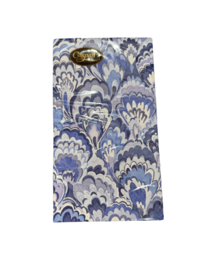 Caspari Marbled Ceramica Indigo Guest Towels
