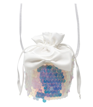 Pink Poppy Glimmer Drawstring Cross Body Bag