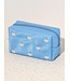 Hearts Zip Pouch, Blue