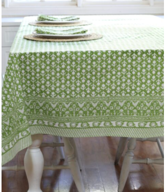 Pacific & Rose Textiles Charlotte Green Tablecloth 60 x 120