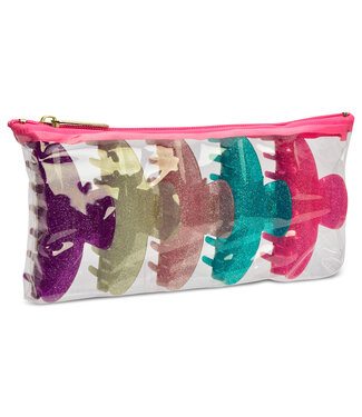 Iscream 5 Pack Glitter Clips in Reusable Pouch