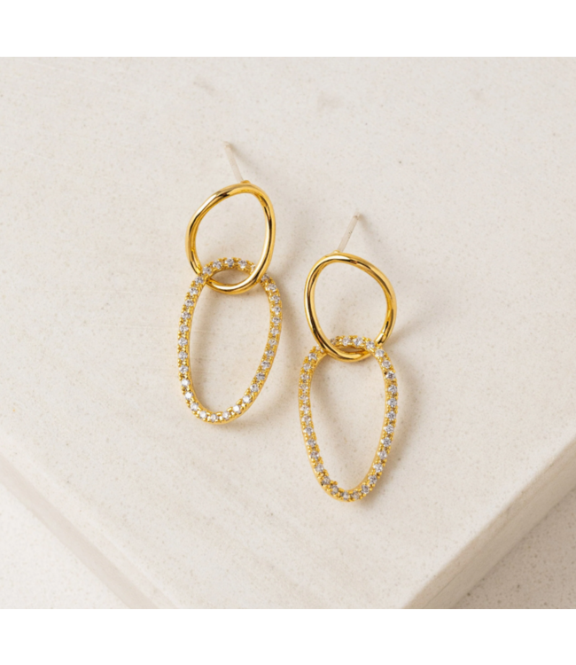 Encore Pave Small Drop Earrings