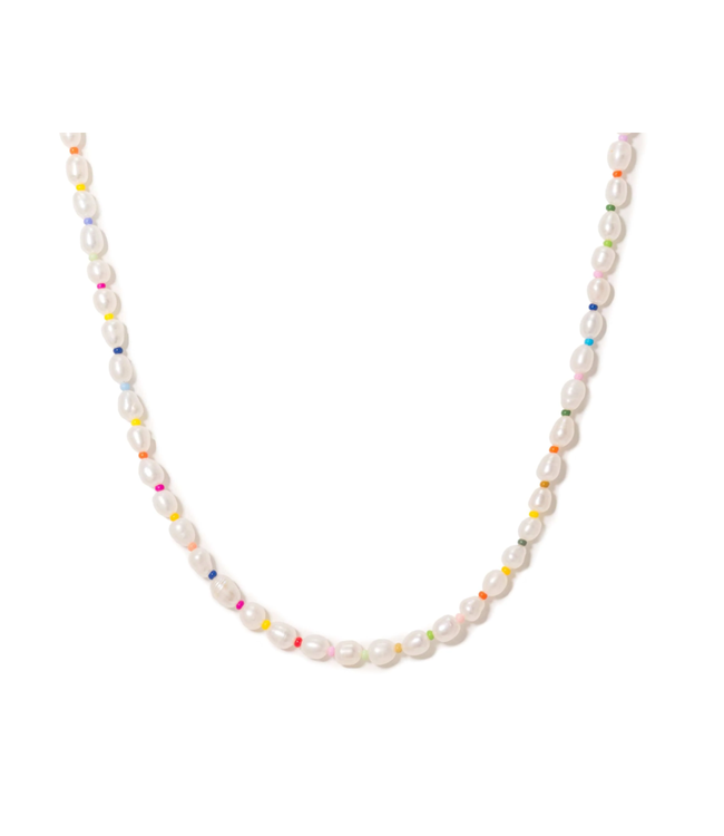 Rainbow Pearl Necklace