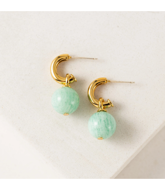 Lover's Tempo Sorrento Gemstone Hoop Earrings - Amazonite