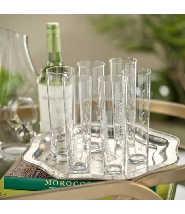 Assorted Flora Etched Flute